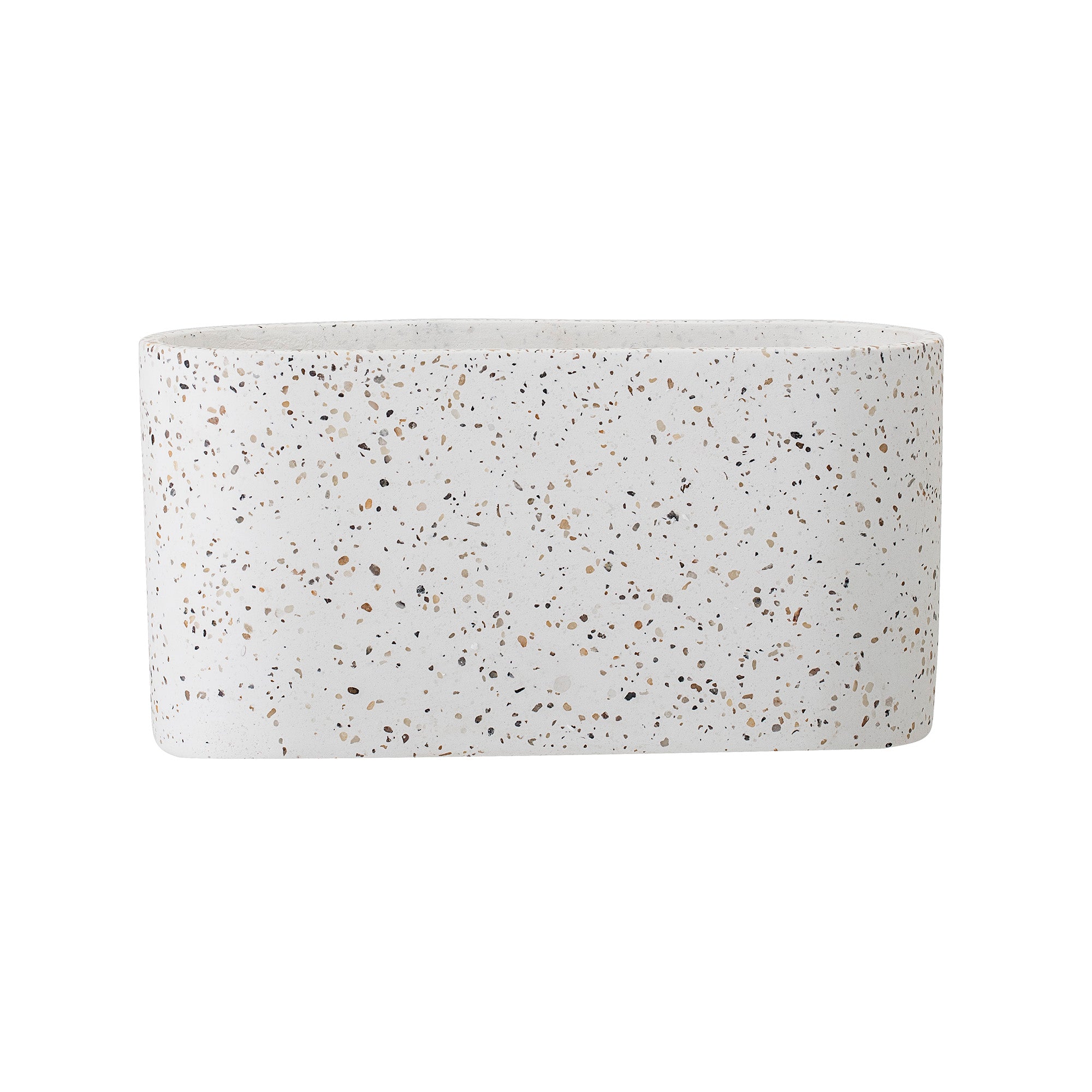 Terrazzo Flower Plant Pot White