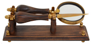 Churchill Brown Wood Magnifier Letter Opener