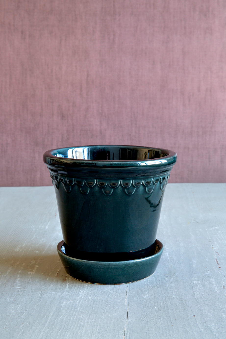 Blue Glazed Handmade Ceramic Pot Bergs Potter Denmark