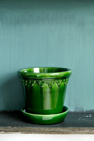 Green Glazed Handmade Ceramic Pot Bergs Potter Denmark