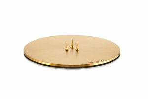 Classic Candle Plate - Matt Gold