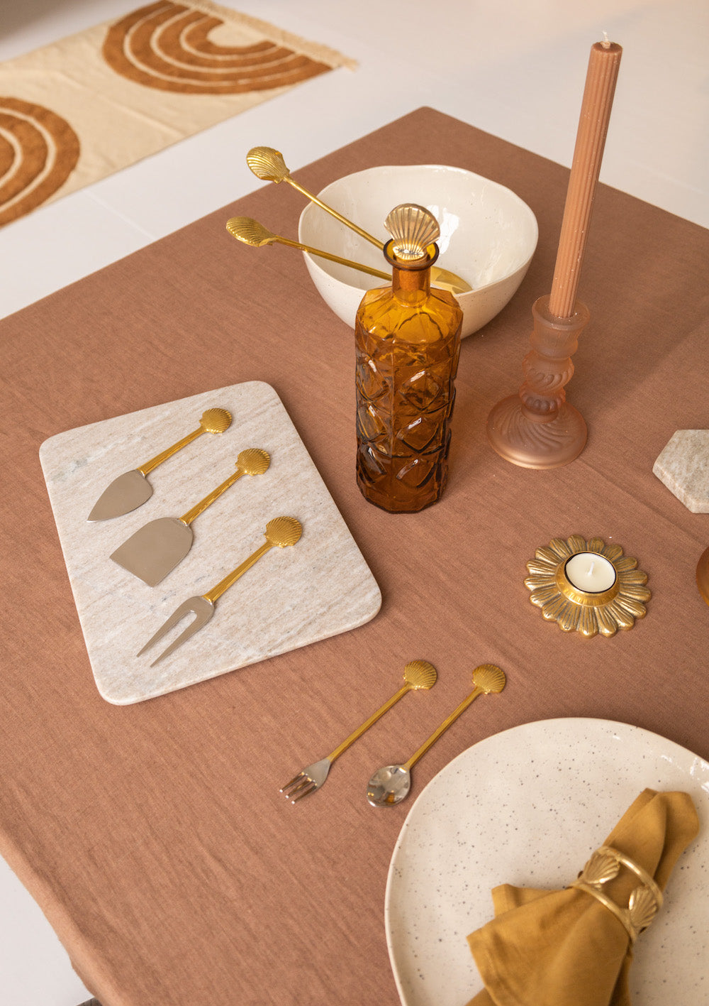 Shell cheese cutlery (set/3)