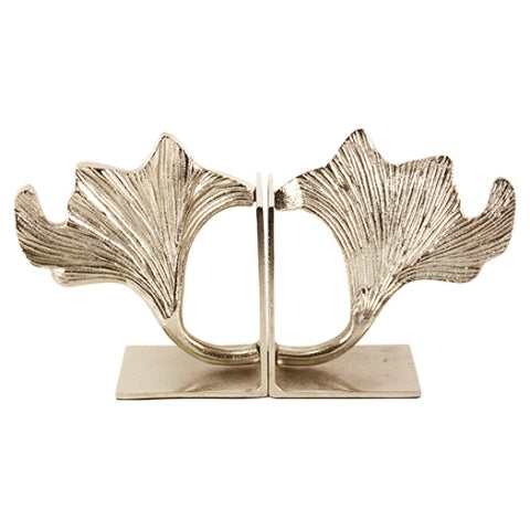 Gingko Leaves Metal Brass Gold Bookend
