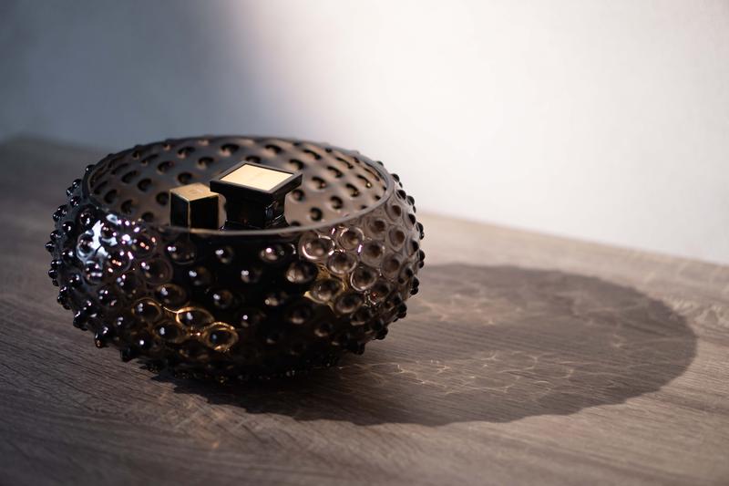 Black Smoke Hobnail Bowl