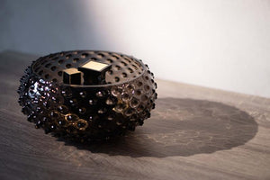 Black Smoke Hobnail Bowl