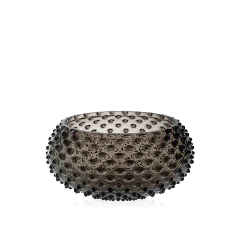Black Smoke Hobnail Bowl