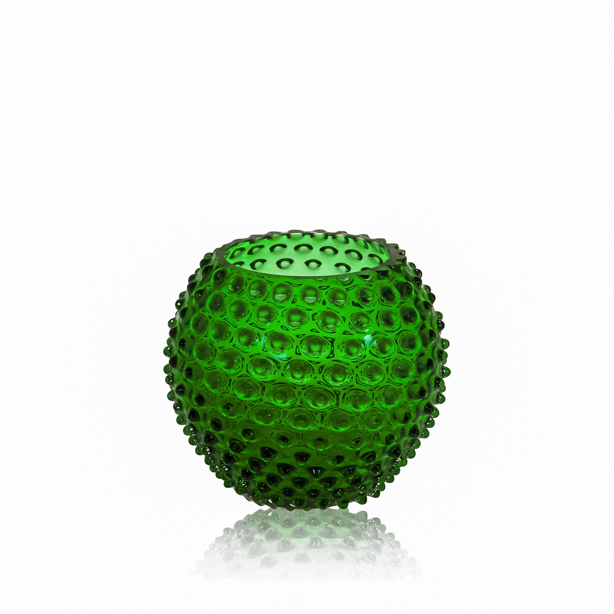 dark green klimchi hobnail vase