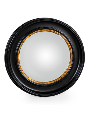 Black & Gold Convex Mirror - Large