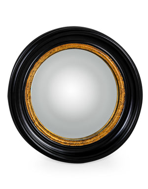 Black & Gold Convex Mirror - Medium