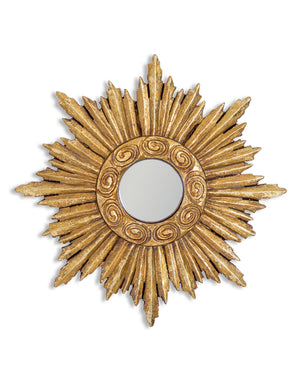 Antique Gold Star Convex Mirror