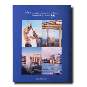 Assouline Mykonos Travel Series coffee table living room premium book