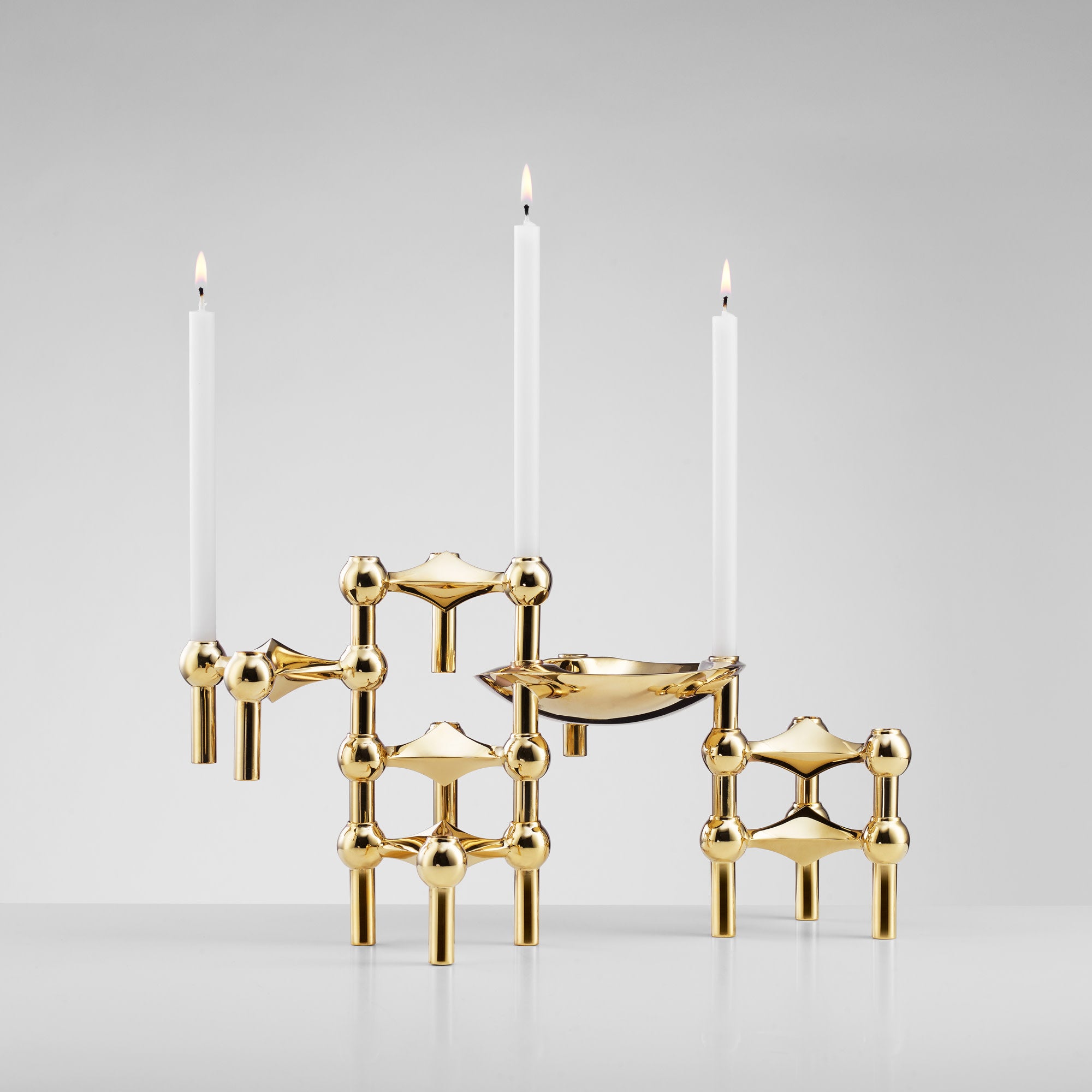 Stoff Nagel Brass Bowl Candle Holder