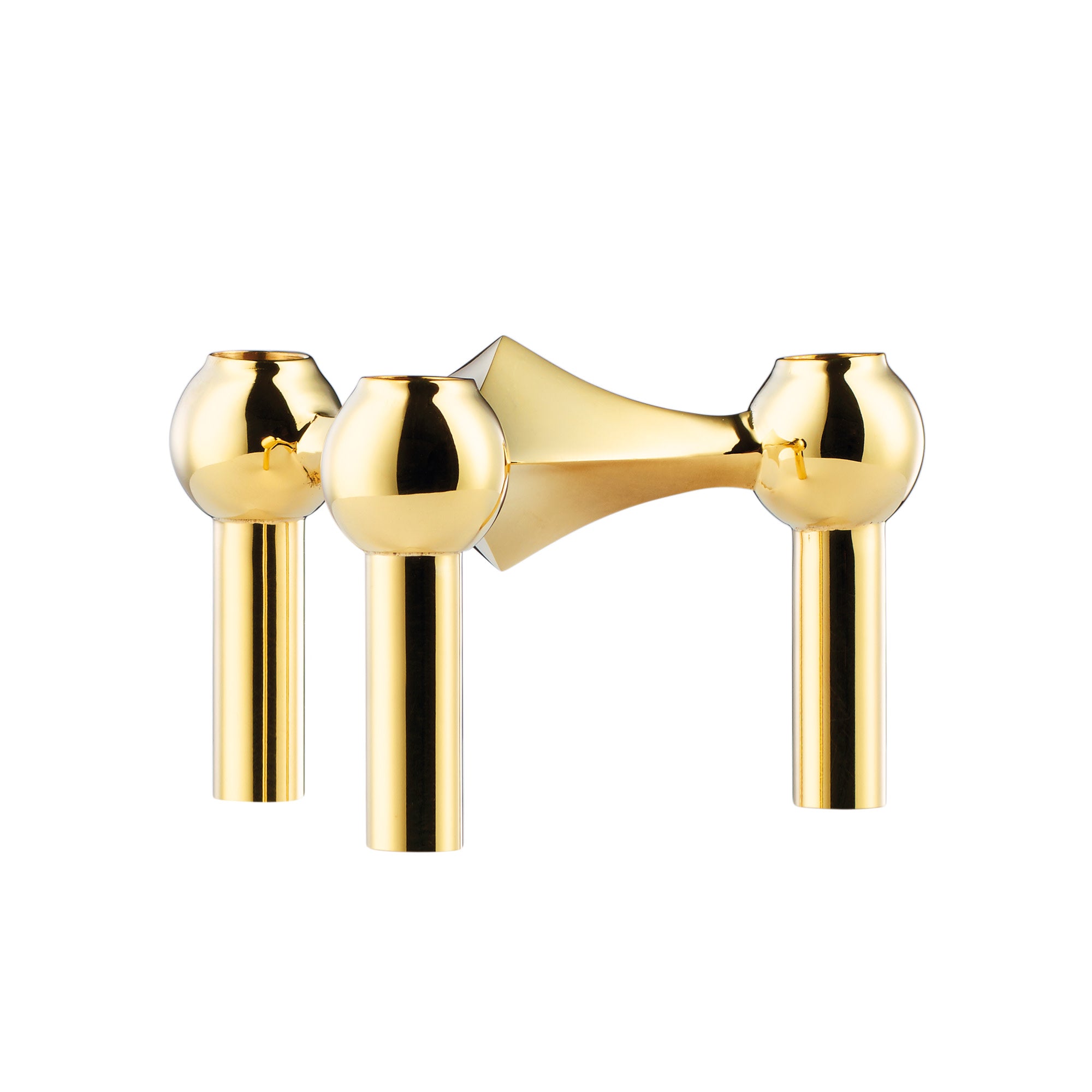Stoff Nagel gold brass candle holder