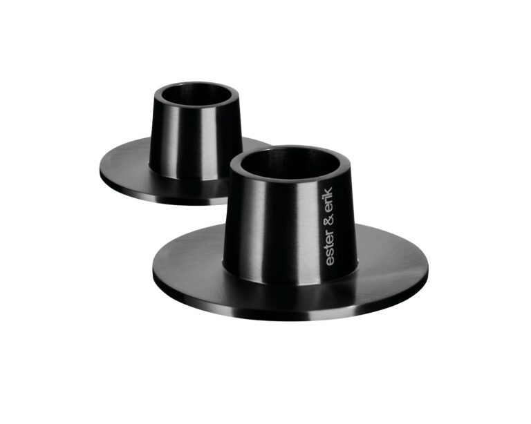 Classic Candle Holder - Matt Black (2 pack)