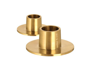 Classic Candle Holder - Matt Gold (2 pack)